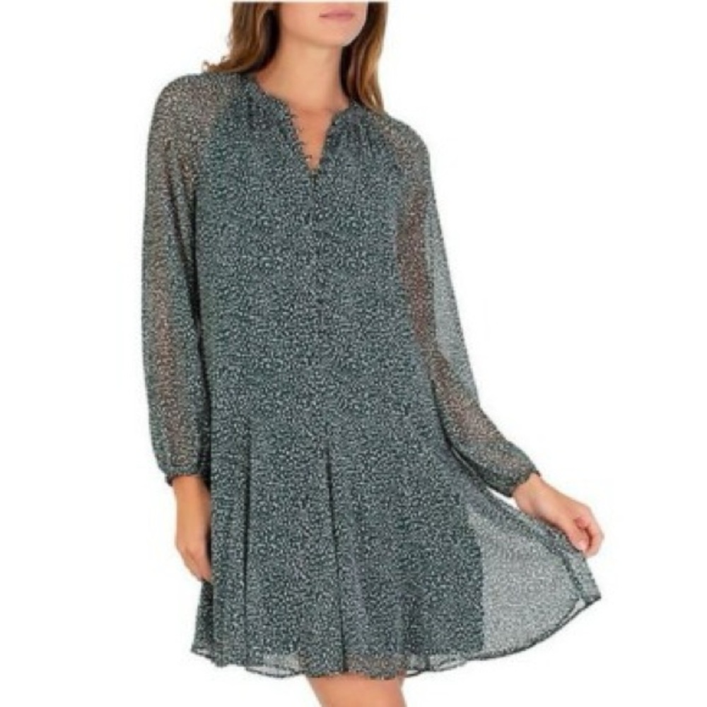 Joie balloon sleeve dress in arctic animal spot size small